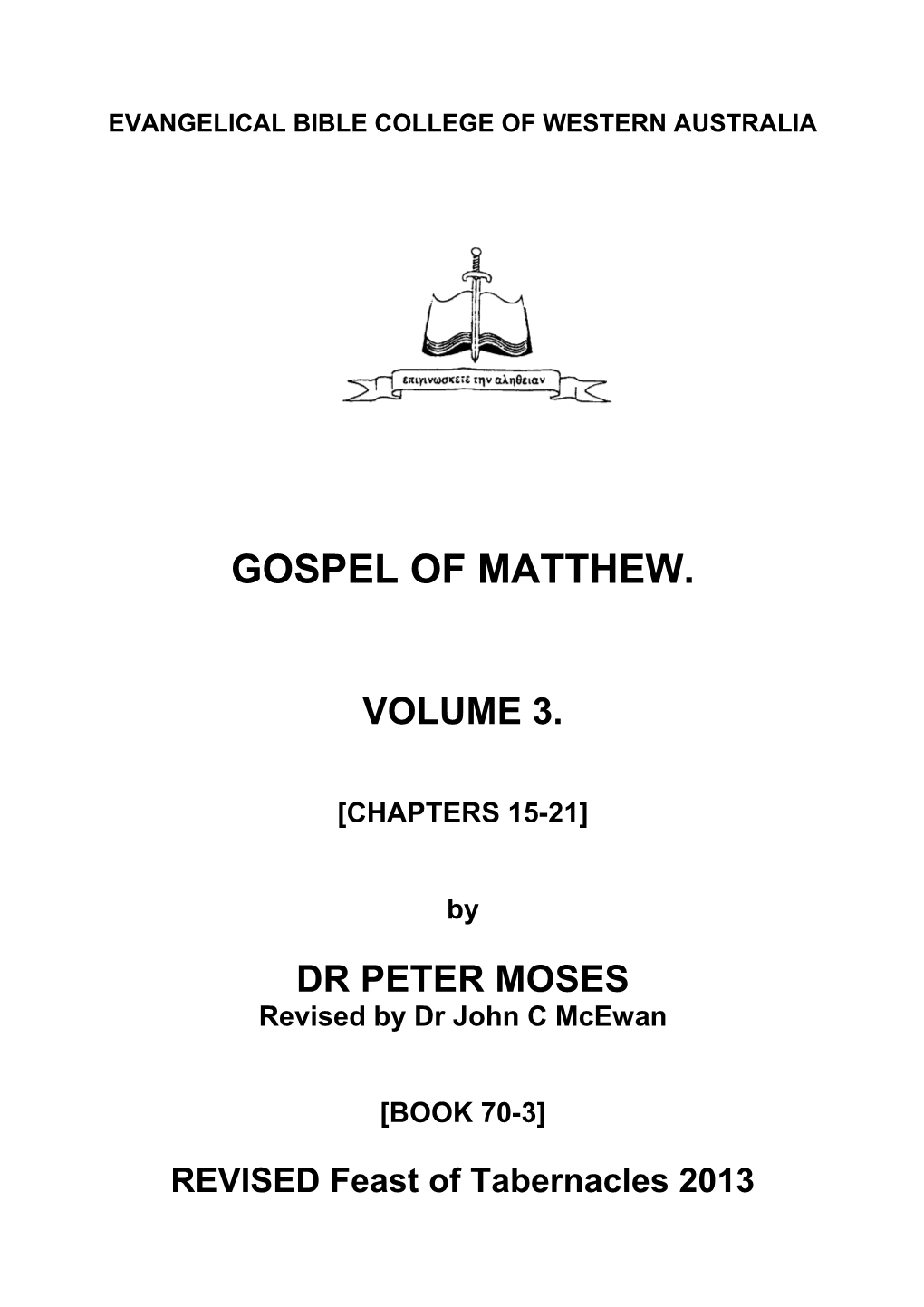Evangelical Bible College of Western Australia