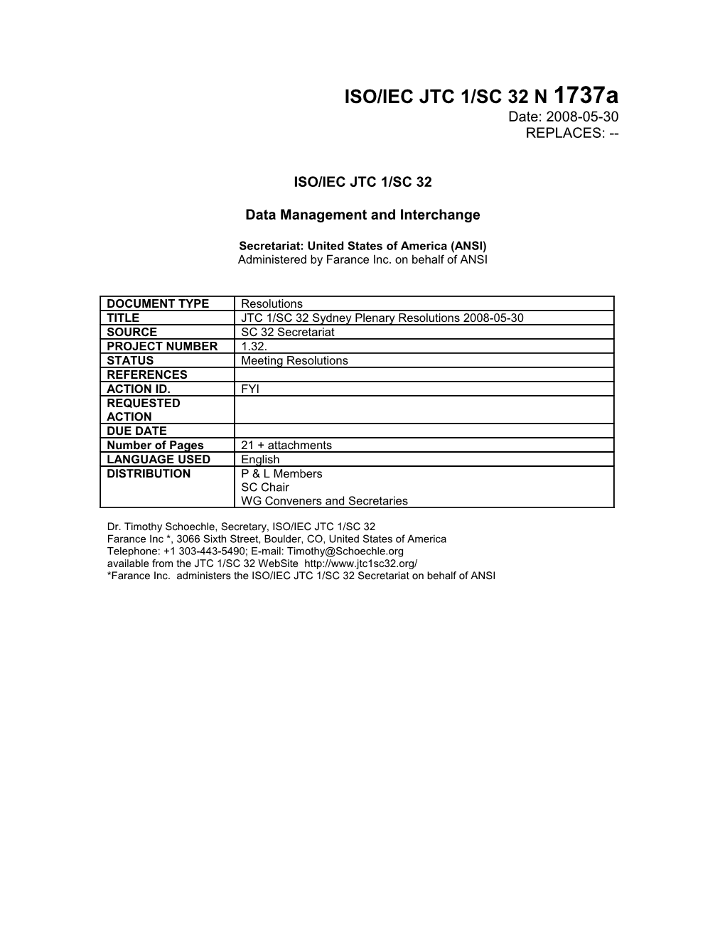 SC32 SC Resolutions Template